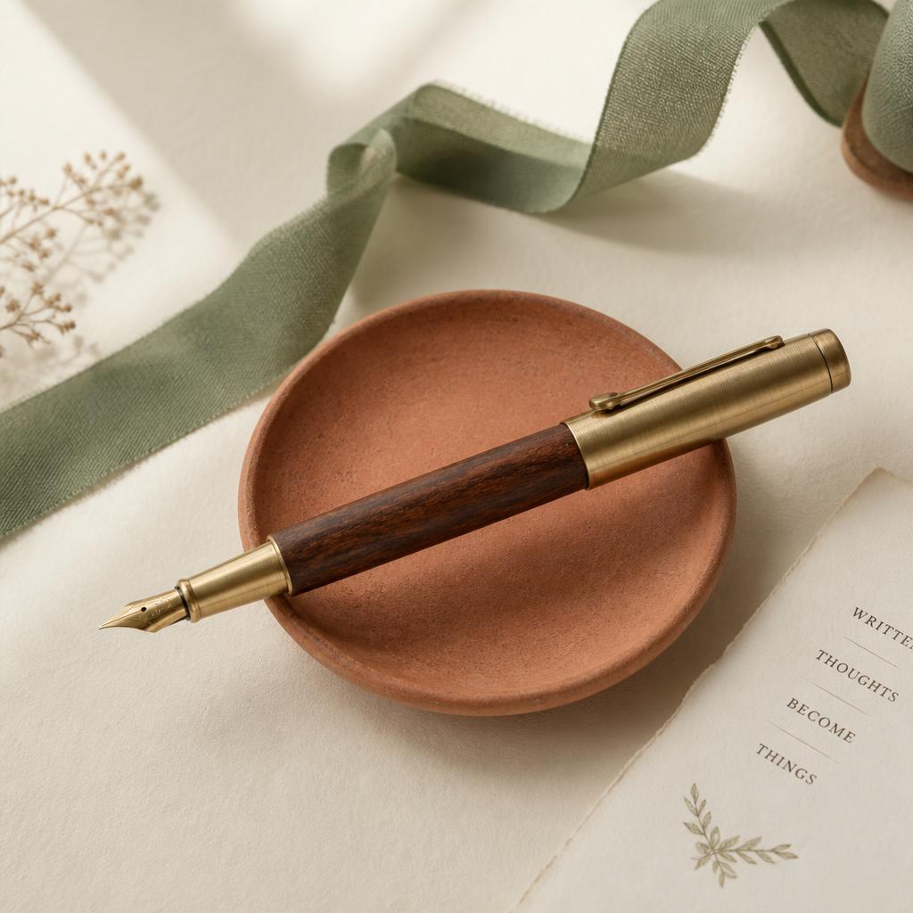 Brass & wood pen
